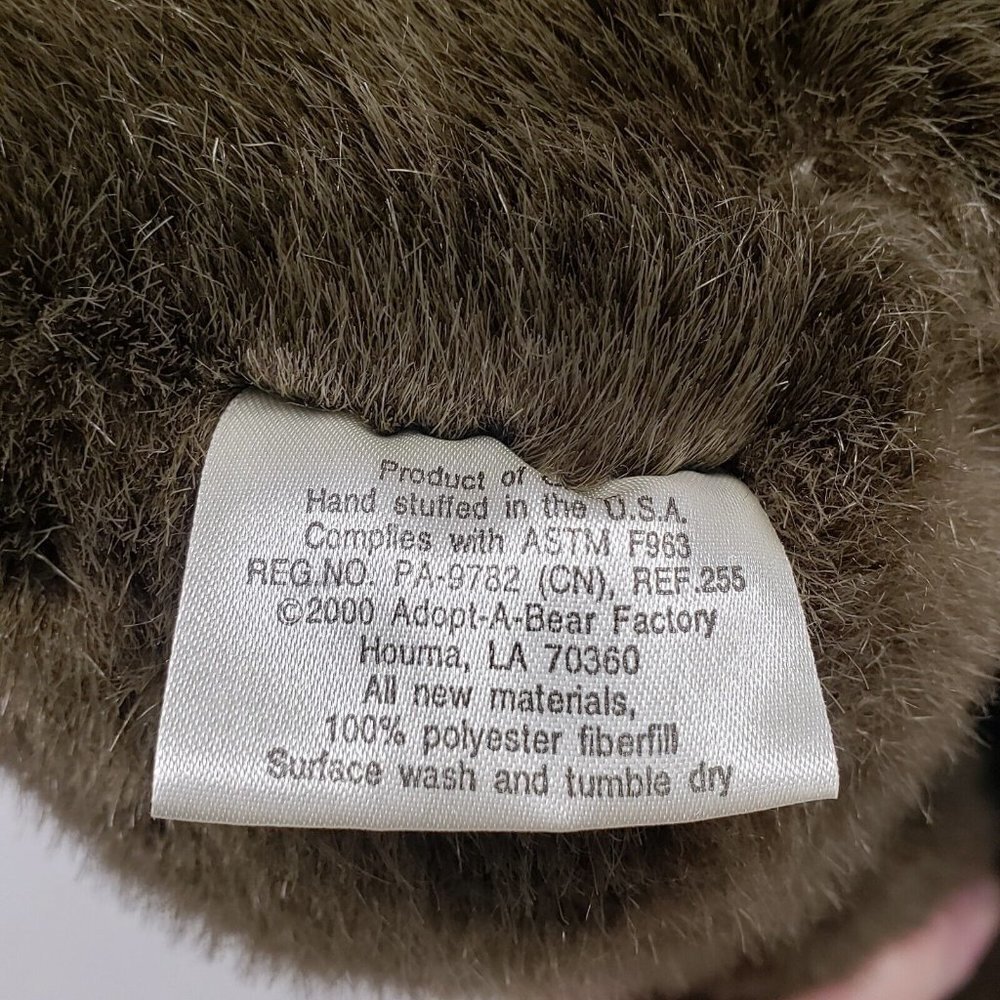 Adopt a Bear Factory 18" Brown Moose Stuffed Animal Vintage 2000 Plush - Picture 5 of 5